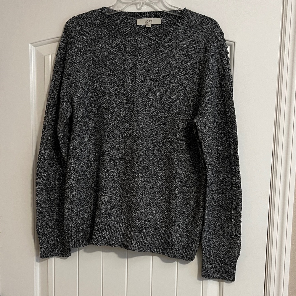 LOFT Dark Gray Crewneck Sweater